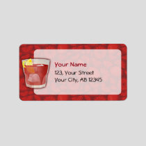 Americano cocktail label