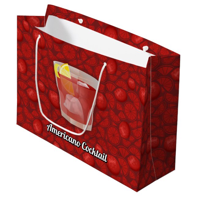 Americano cocktail large gift bag (Front Angled)