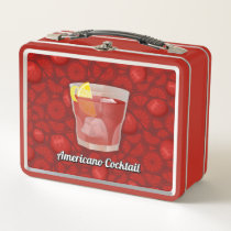 Americano Cocktail Metal Lunch Box