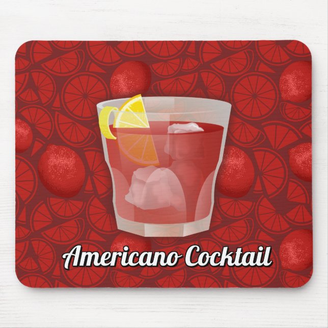 Americano cocktail mouse pad (Front)