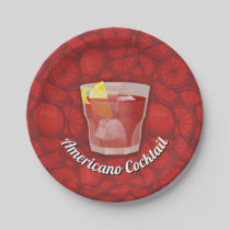 Americano cocktail paper plates