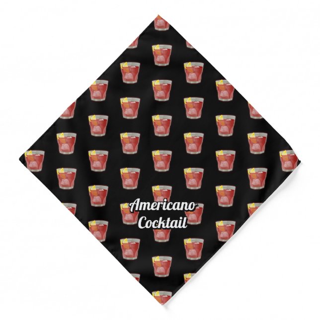 Americano Cocktail Pattern Bandana (Front)