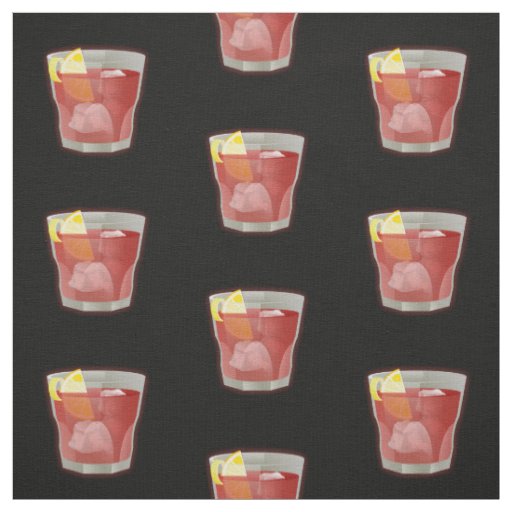 Americano Cocktail Pattern Fabric
