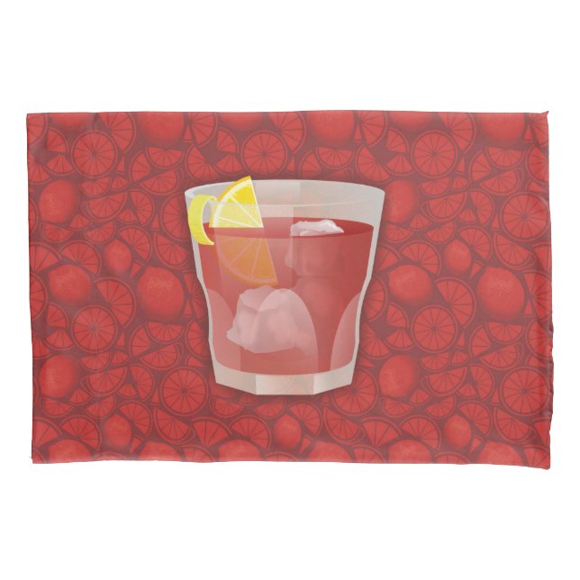 Americano cocktail pillow case (Front)