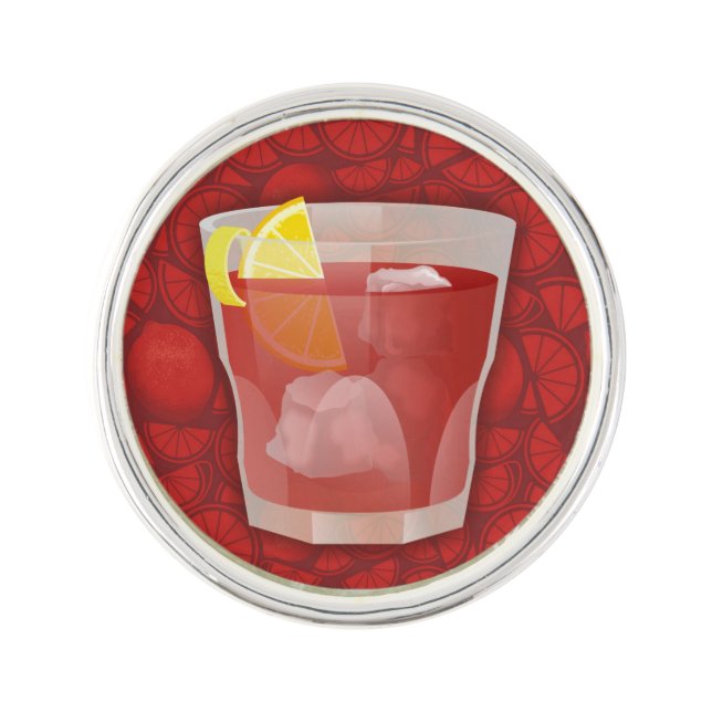 Americano cocktail pin (Front)