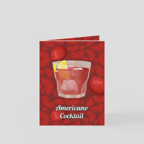Americano Cocktail Recipe Card