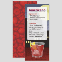 Americano Cocktail Recipe Invitation