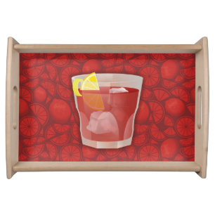 Americano cocktail serving tray
