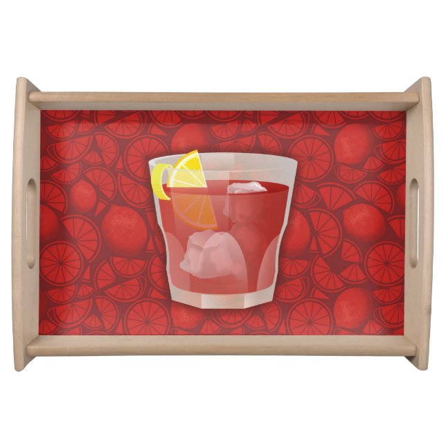 Americano cocktail serving tray (Front)