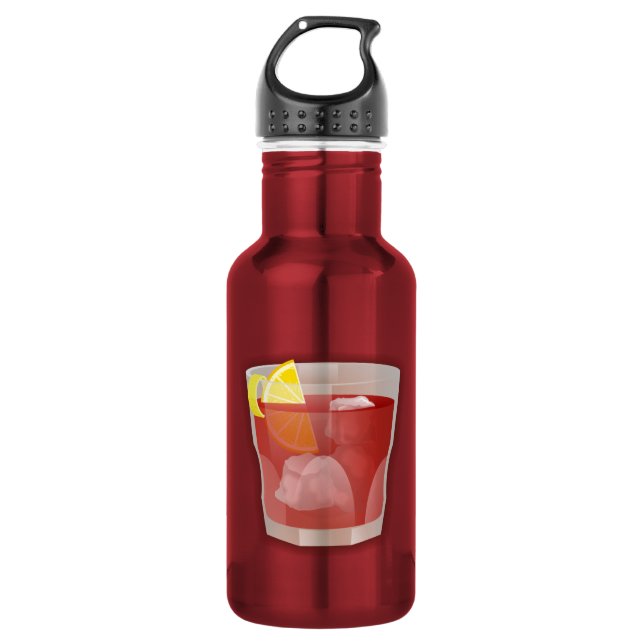 Americano cocktail stainless steel water bottle (Front)