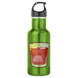 Americano cocktail stainless steel water bottle