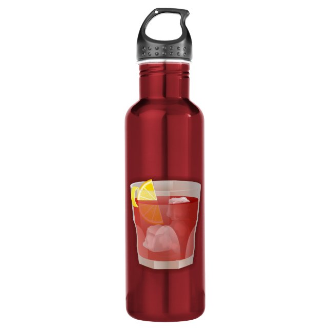 Americano cocktail stainless steel water bottle (Front)