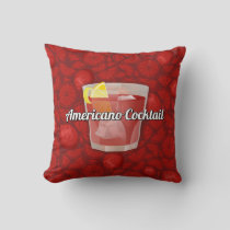 Americano Cocktail Throw Pillow