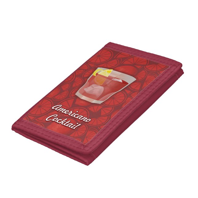 Americano Cocktail Tri-fold Wallet (Bottom)