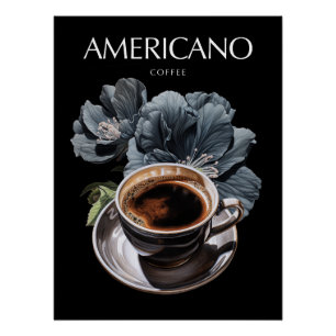 Americano Coffee Art Poster