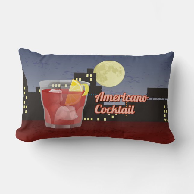 Americano Recipe Lumbar Pillow (Front)