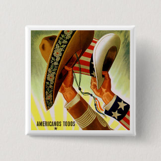 "Americanos Todos" (Americans All) Vintage Button