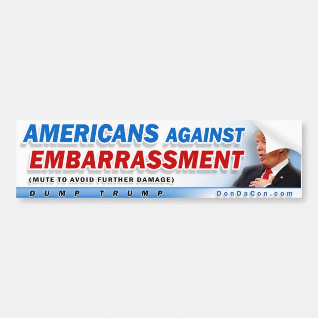 Americans Against Embarrassment Bumper Sticker (Front)