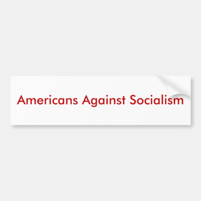Americans Against Socialism Bumper Sticker (Front)