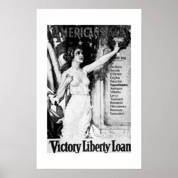 Americans All Victory Liberty Loan Poster