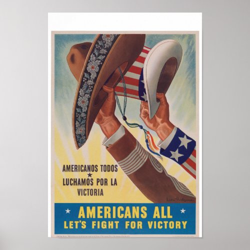 Americans All Vintage War Poster