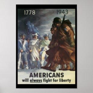 Americans Fight World War 2 Poster