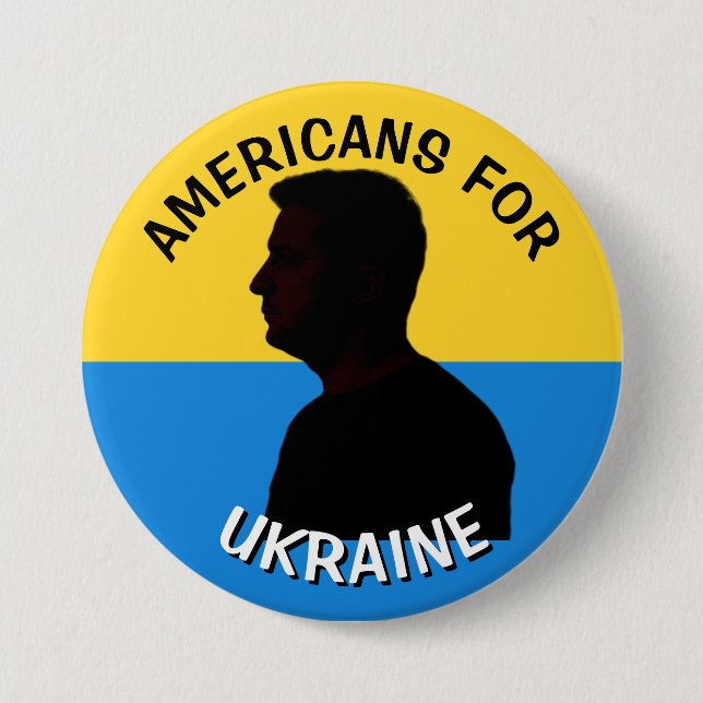 Americans for Ukraine | Zelenskyy Support Button (Front)