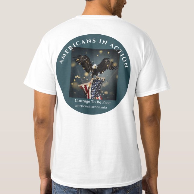 Americans In Action Sporty T T-Shirt (Back)