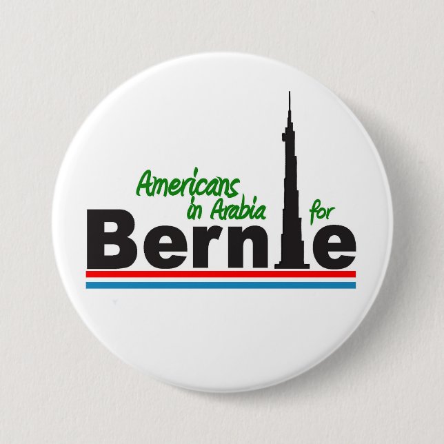 Americans in Arabia for Bernie Pinback Button (Front)