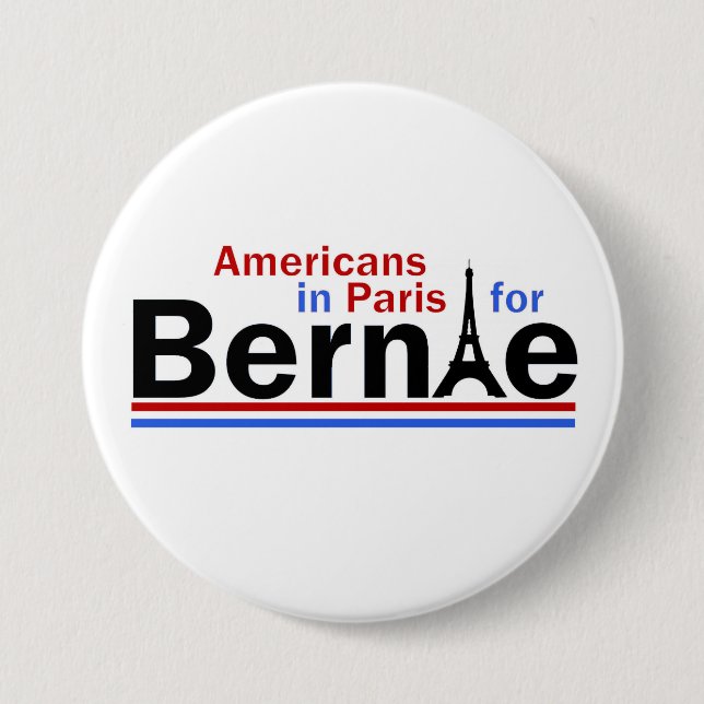 Americans in Paris for Bernie Pinback Button (Front)