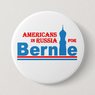 Americans in Russia for Bernie Pinback Button