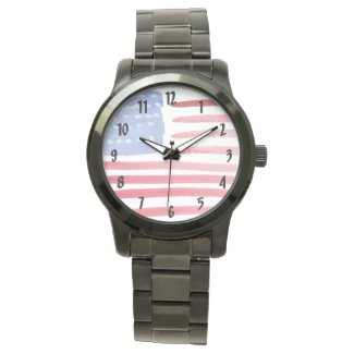USA Flag Personalized Watches