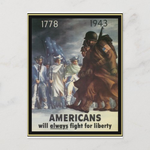 Americans Will Always Fight For Freedom Postcard