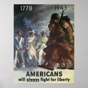 American's Will Always Fight for Liberty Poster