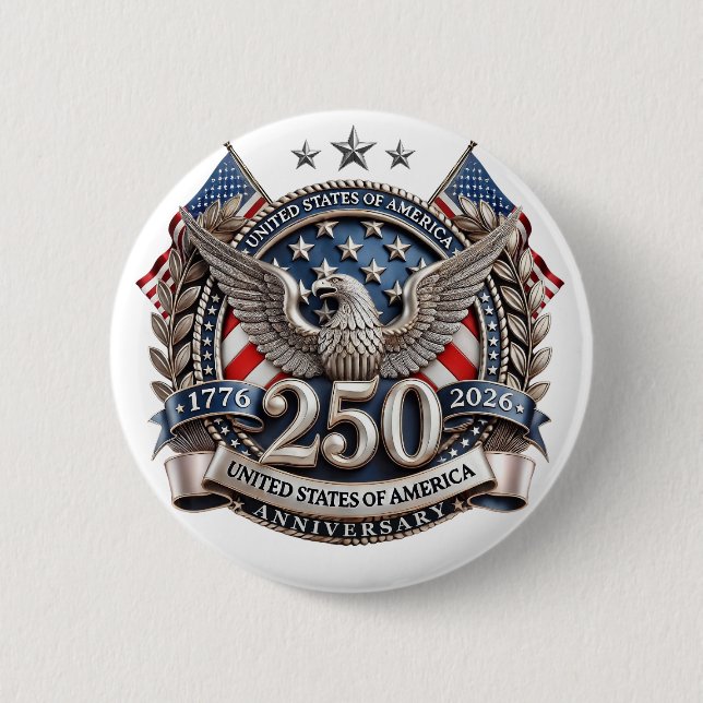 America's 250 Anniversary    Button (Front)