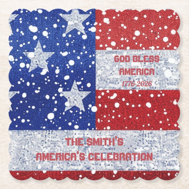 America's 250th Anniversary Celebration  Paper Coaster (Front)