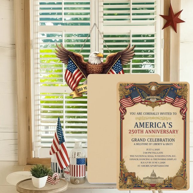 America's 250th Anniversary Celebration Vintage Invitation (Creator Uploaded)