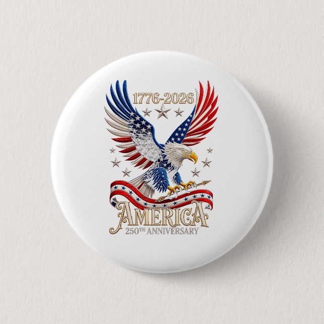 America's 250th Anniversary Eagle Button (Front)