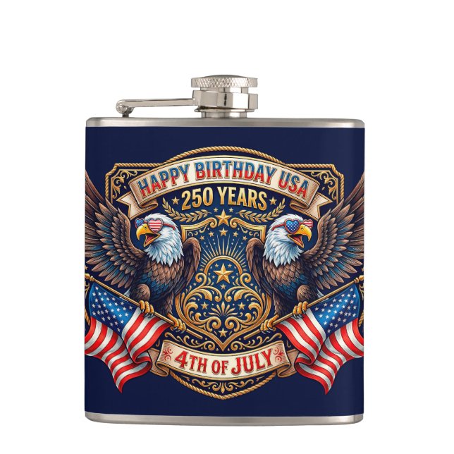 America's 250th anniversary eagles flask (Front)