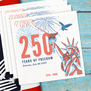 America's 250th Anniversary Freedom Patriotic Napkins
