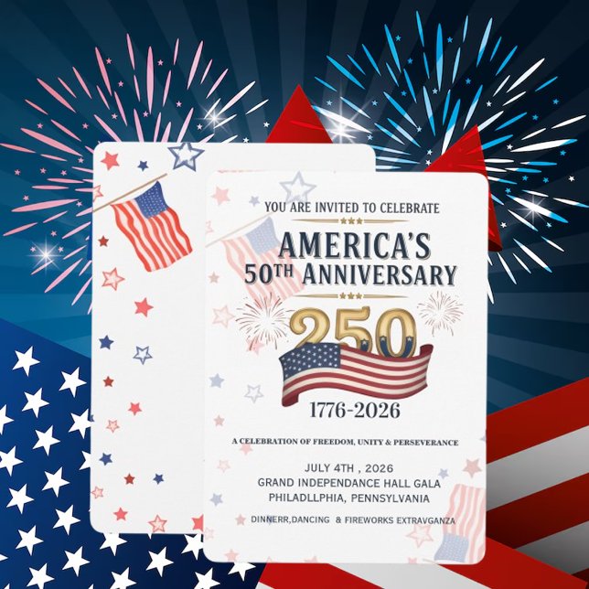 America's 250th Anniversary Independence hall Gala Invitation (Creator Uploaded)