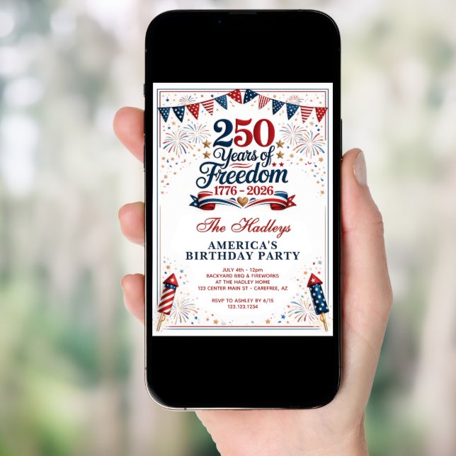 America's 250th Anniversary Invitation (Front Digital)