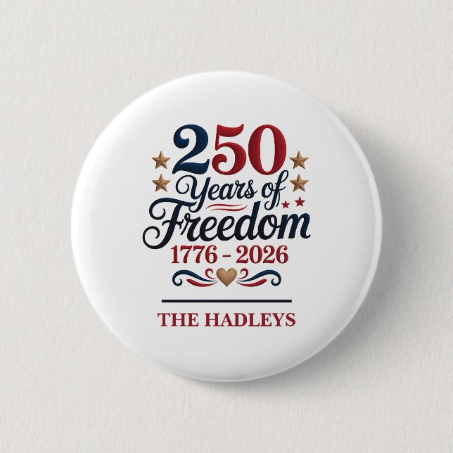 America's 250th Anniversary Name Button (Front)
