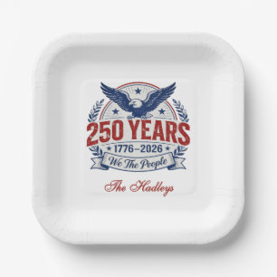 America's 250th Anniversary Name Paper Plates