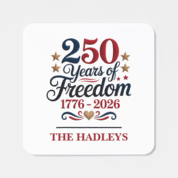 America's 250th Anniversary Name Square Sticker