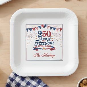 America's 250th Anniversary Paper Plates