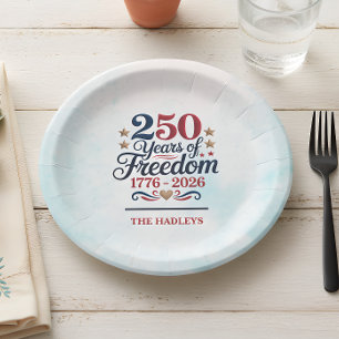 America's 250th Anniversary Sky Paper Plates