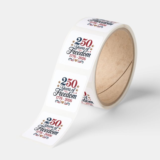 America's 250th Anniversary Square Sticker (Roll)