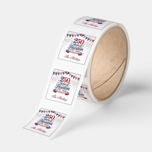 America's 250th Anniversary Square Sticker (Roll)