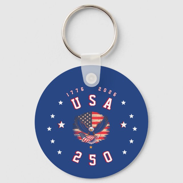 America's 250th Anniversary USA 250 1776 2026 Keychain (Front)